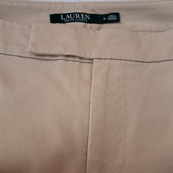 RAPLH LAUREN PANTS Sz 4 or 30 waist BEIGE PREPPY OLD MONEY CASUAL CHIC STUNNING - Picture 4 of 12